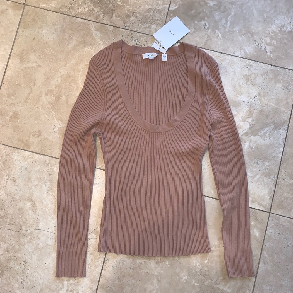 A.L.C Declan Ribbed Top - Picture 3 of 9